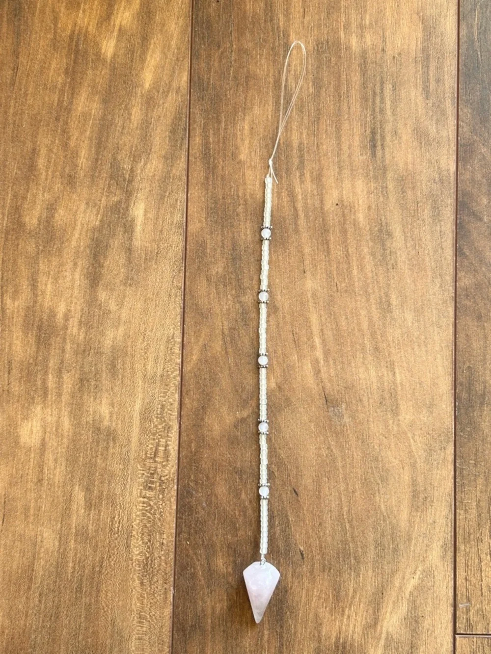 Rose Quartz Point Pendulum - Picture 2 of 2